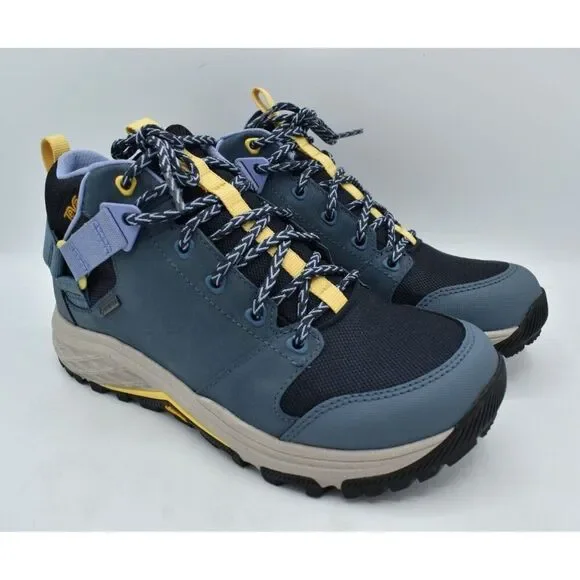 Teva Womens 9 Grandview GTX Gore Tex Mid Blue Mirage Leather Waterproof Hiking - Picture 3 of 12